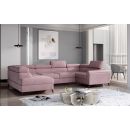 Eltap Escada Monolith Corner Pull-Out Sofa 200x330x98cm, Pink (Esc_20)