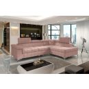 Eltap Eridano Omega Corner Pull-Out Sofa 202x275x90cm, Pink (ERI_05)