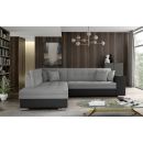 Eltap Pieretta Sawana/Soft Corner Pull-Out Sofa 58x260x80cm, Grey (Prt_03)