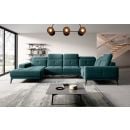 Eltap Neviro Velvetmat Corner Sofa 201x350x77cm, Green (CO-NEV-RT-38VE)