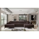 Eltap Vertizo Cloud Corner Pull-Out Sofa 170x350x93cm, Brown (CO-VER-UV-22NU)