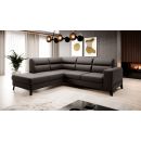 Eltap Cassara Flores Corner Pull-Out Sofa 237x277x100cm, Brown (CO-CAS-LT-22FL)