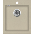 Virtuves izlietne Aquasanita Silica SQS100-111W, Iebūvējamā, Granīts, Bēša (21252)
