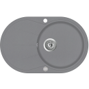 Virtuves izlietne Aquasanita  SR101-202AW, Iebūvējamā, Granīts, Pelēka (212283)