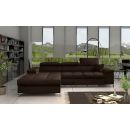 Eltap Ricardo Monolith Corner Pull-Out Sofa 60x280x90cm, Brown (Ric_42)