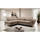 Eltap Noble Cloud Corner Pull-Out Sofa 201x255x100cm, Brown (CO-NOB-LT-20NU)