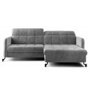 Eltap Lorelle Paros Corner Pull-Out Sofa 160x225x105cm, Grey (Lore_11)