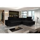 Eltap Eridano Kronos Corner Pull-Out Sofa 60x202x90cm, Black (CO-ERI-RT-07KRO)