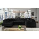 Eltap Letto Sawana Corner Pull-Out Sofa 58x340x90cm, Black (Le_55)