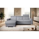 Eltap Fresia Poco Corner Pull-Out Sofa 176x247x104cm, Grey (CO-FR-LT-04PO)