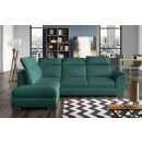 Eltap Loreto MatVelvet Corner Pull-Out Sofa 60x260x102cm, Green (Lor_76)