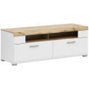 Black Red White Fun Plus TV Stand, 140x47x51cm, Oak/White (S246-RTV2S/5/14-BI/DWO)