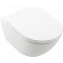 Villeroy & Boch Subway 3.0 Rimless Toilet Bowl with Horizontal (90°) Outlet and Seat, White (4670TS01)