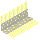 Stūra profils Smartherm Smart 520 ar sietu 8x12cm, 2.5m