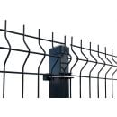 Powder Coated, Galvanized 3D Fence Panel, 50x200mm, Ø5mm Rod, Anthracite (001379)