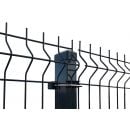 Порошково-покрытый, оцинкованный 3D заборный панель 1.53x2.5м, 50x200мм, Ø3.5/3мм стержень, антрацит (001511)