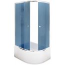 Душевая кабина Gotland Eko 120x80см H=195см LP-291-120 L с полукруглым поддоном, c полкой, серебристая (39167) NEW