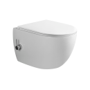 Piekaramais Tualetes Pods Vento Dorotea Rimless ar bidē funkciju, ar SC vāku, balts (TR2239)