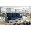 Eltap Black Kronos/Paros Corner Pull-Out Sofa 165x245x90cm, Blue (Ng35)