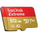 Micro SD-карта памяти SanDisk SDSQXAV 160 МБ/с с адаптером SD, золотисто-красная