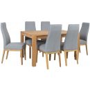 Home4You Chicago New Dining Room Set Table + 6 Chairs Oak (K840293)