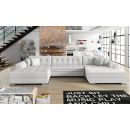 Stūra Dīvāns Izvelkams Eltap Vento Soft 60x355x80cm, Balts (Vet09)