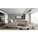 Eltap Lanvin Light Corner Pull-Out Sofa 210x260x93cm, Beige (CO-LAN-LT-18LE)