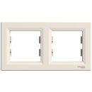 Schneider Electric Asfora 2-Gang Metal Clad Frame, White (EPH5800223)