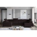 Eltap Escada Sawana Corner Pull-Out Sofa 200x330x98cm, Brown (Esc_43)