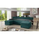 Eltap Markos MatVelvet/MatVelvet Corner Pull-Out Sofa 57x314x86cm, Green (M23)