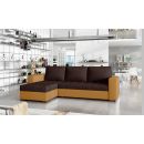 Eltap Newark Sawana/Soft Pull-Out Corner Sofa 57x237x90cm, Brown (Na04)