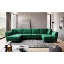 Eltap Larco Cloud Corner Pull-Out Sofa 191x362x90cm, Green (CO-LA-35NU)