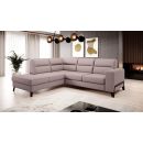 Eltap Cassara Gojo Corner Pull-Out Sofa 237x277x100cm, Pink (CO-CAS-LT-101GO)