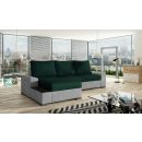 Eltap Black Kronos/Paros Corner Pull-Out Sofa 165x245x90cm, Green (Ng37)