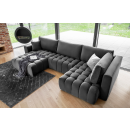 Eltap Bonito Cloud Corner Pull-Out Sofa 175x350x92cm, Grey (CO-BON-LT-06NU)