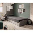 Eltap Parys GR Single Bed 80x190cm, With Mattress, Grey (BE-PA-LT-GR-05SA)