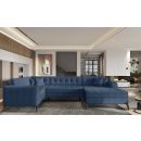 Eltap Montez Gojo Corner Pull-Out Sofa 180x340x93cm, Blue (CO-MON-RT-40GO)