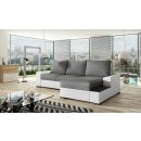 Eltap Black Sawana/Soft Pull-Out Corner Sofa 165x245x90cm, Grey (Ng01)