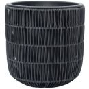 Home4You Wicker On Surface Flower Pot 27x28cm, Black (38094)