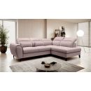 Eltap Noble Gojo Corner Pull-Out Sofa 201x255x100cm, Pink (CO-NOB-RT-101GO)