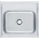 FRANKE Euroform EFN 610 stainless steel kitchen sink, reversible, matte, 51x47.5cm, 101.0151.185