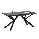 Virtuves galds Black Red White Kiano, 90x160-220x76cm, Melna (MT_JC-KIANO-160/76/90-CA/AN)