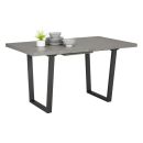 Virtuves galds Black Red White Nils, 85x140-180x76cm, Pelēka (MT_JC-NILS-140_180/85/76-CA/SZYC)