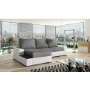 Eltap Black Sawana/Soft Pull-Out Corner Sofa 165x245x90cm, Grey (Ng08)