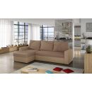 Eltap Livio Alova/Alova Corner Pull-Out Sofa 57x237x90cm, Brown (LIV04)