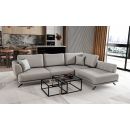 Eltap Larde Corner Pull-Out Sofa 191x276x90cm, Grey (CO-LAR-RT-04SO)