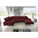 Eltap Neviro Loco Corner Sofa 201x350x77cm, Red (CO-NEV-LT-25LO)