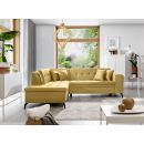 Eltap Lanvin Savoi Corner Pull-Out Sofa 210x260x93cm, Yellow (CO-LAN-LT-45SA)