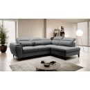 Eltap Noble Vero Corner Pull-Out Sofa 201x255x100cm, Grey (CO-NOB-RT-05VER)