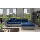 Eltap Ricardo Monolith/Monolith Corner Pull-Out Sofa 60x280x90cm, Blue (Ric_59)